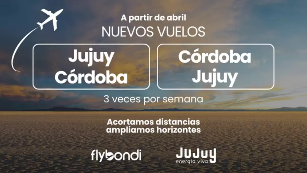 Jujuy suma rutas aéreas a Córdoba en abril 2 Jujuy suma rutas aéreas a Córdoba en abril
